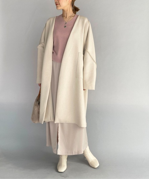 PICCIN(ピッチン)の「オーバーサイズロングガウン(その他アウター・レディース・ブラック/アイボリー/キャメル・M)」の10枚目の写真