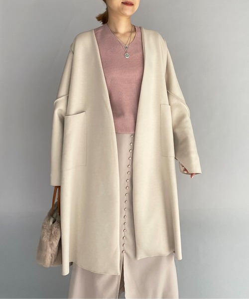 PICCIN(ピッチン)の「オーバーサイズロングガウン(その他アウター・レディース・ブラック/アイボリー/キャメル・M)」の8枚目の写真