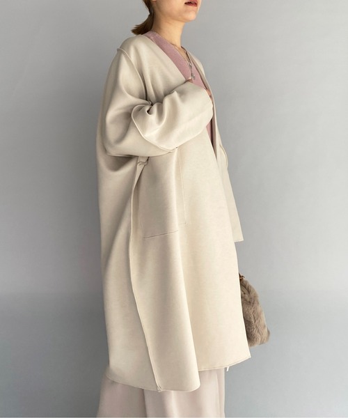 PICCIN(ピッチン)の「オーバーサイズロングガウン(その他アウター・レディース・ブラック/アイボリー/キャメル・M)」の7枚目の写真