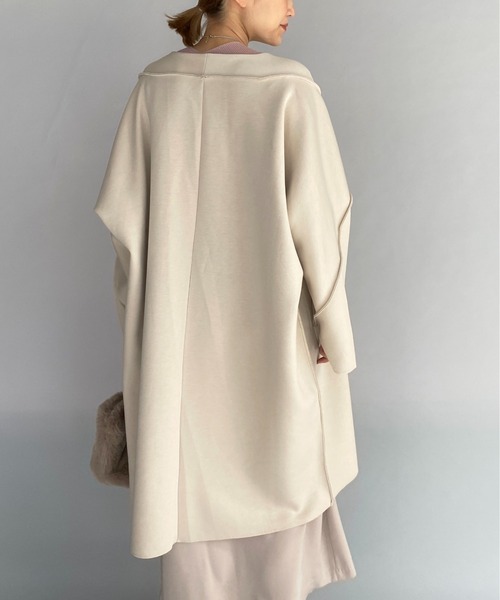 PICCIN(ピッチン)の「オーバーサイズロングガウン(その他アウター・レディース・ブラック/アイボリー/キャメル・M)」の6枚目の写真