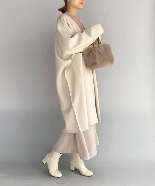 PICCIN(ピッチン)の「オーバーサイズロングガウン(その他アウター・レディース・ブラック/アイボリー/キャメル・M)」の11枚目の写真