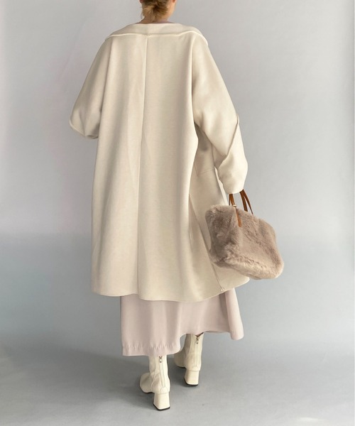 PICCIN(ピッチン)の「オーバーサイズロングガウン(その他アウター・レディース・ブラック/アイボリー/キャメル・M)」の12枚目の写真