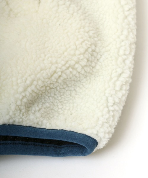 U.S. POLO ASSN.（ユーエスポロアッスン）の「U.S. POLO ASSN./ユーエスポロアッスン 別注 オーバーサイズ ボアジャケット レディース メンズ ブルゾン/ボアフリースジャケット（ブルゾン・メンズ・ブラック/ベージュ/ホワイト×ブラック/ホワイト×ネイビー/ダークベージュ・LL/M/L）」の14枚目の写真