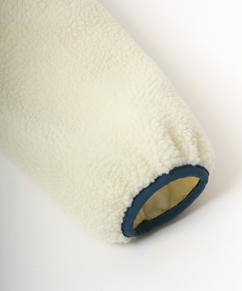 U.S. POLO ASSN.（ユーエスポロアッスン）の「U.S. POLO ASSN./ユーエスポロアッスン 別注 オーバーサイズ ボアジャケット レディース メンズ ブルゾン/ボアフリースジャケット（ブルゾン・メンズ・ブラック/ベージュ/ホワイト×ブラック/ホワイト×ネイビー/ダークベージュ・LL/M/L）」の10枚目の写真