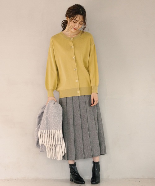 GLOBAL WORK（グローバルワーク）の「ボリュームフリンジストール/227967（マフラー・レディース・アイボリー/ブラック/グレー/ブラウン/グレイッシュベージュ/パープル・FREE）」の7枚目の写真