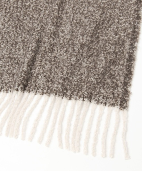 GLOBAL WORK（グローバルワーク）の「ボリュームフリンジストール/227967（マフラー・レディース・アイボリー/ブラック/グレー/ブラウン/グレイッシュベージュ/パープル・FREE）」の16枚目の写真