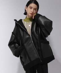 HARE（ハレ）の「リバーシブルシンセティックレザーボアブルゾン(HARE)（ブルゾン・レディース）」