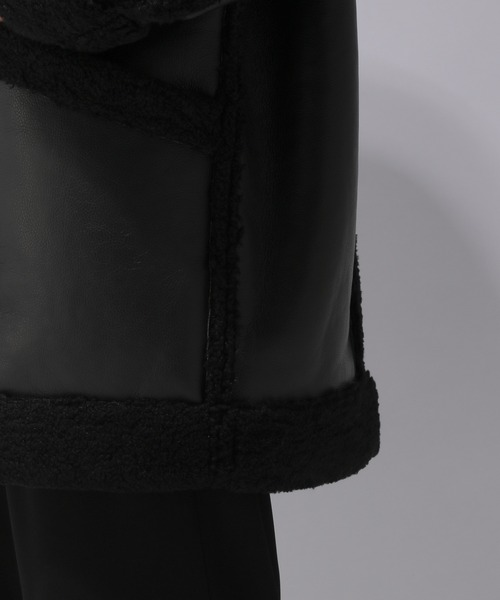 HARE（ハレ）の「リバーシブルシンセティックレザーボアブルゾン(HARE