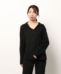 Te chichi | 両畦セーラーカラーニット(ニット/セーター)