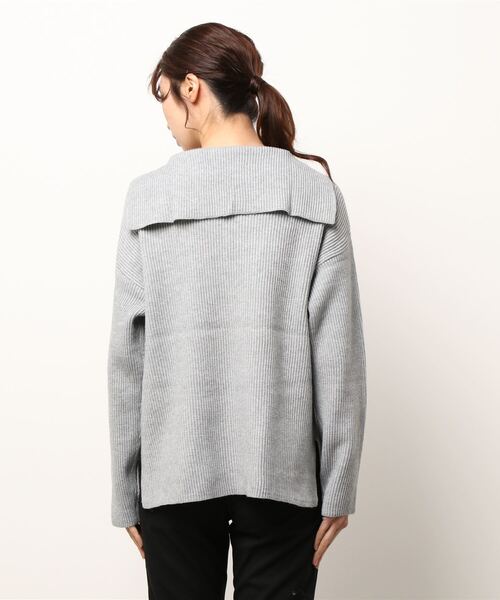 Te chichi（テチチ）の「両畦セーラーカラーニット（ニット/セーター・レディース・ブラック/ベージュ/グレー・ﾌﾘ-）」の4枚目の写真