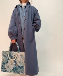 aimoha | ボリューム袖ロング丈後タックチェスターコート(裏地付き)(チェスターコート)