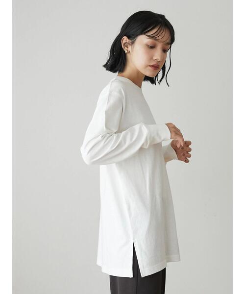 Green　Parks（グリーンパークス）の「裾脇スリットホワイトインナー＊（Tシャツ/カットソー・レディース・オフホワイト・FREE）」の10枚目の写真