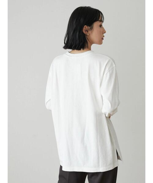 Green　Parks（グリーンパークス）の「裾脇スリットホワイトインナー＊（Tシャツ/カットソー・レディース・オフホワイト・FREE）」の8枚目の写真