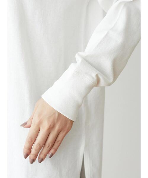 Green　Parks（グリーンパークス）の「裾脇スリットホワイトインナー＊（Tシャツ/カットソー・レディース・オフホワイト・FREE）」の4枚目の写真