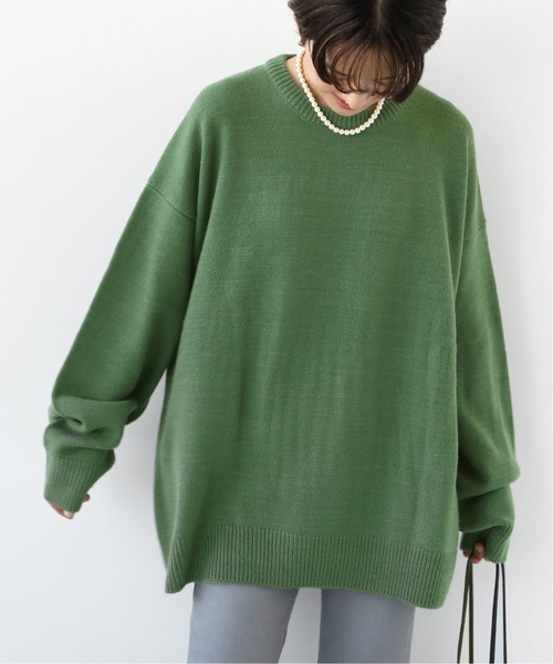 JOURNAL STANDARD relume（ジャーナルスタンダード　レリューム）の「《追加》別注【LOGAN Knitting Mills】ジャカードニットプルオーバー◆（ニット/セーター・レディース・ナチュラル/ブラック/グリーン・FREE）」の3枚目の写真
