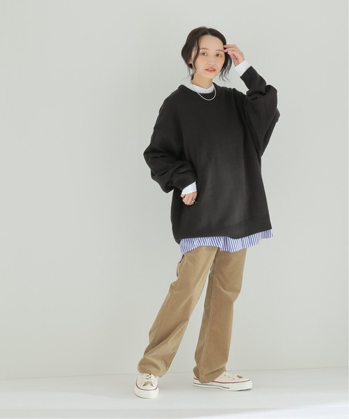JOURNAL STANDARD relume（ジャーナルスタンダード　レリューム）の「《追加》別注【LOGAN Knitting Mills】ジャカードニットプルオーバー◆（ニット/セーター・レディース・ナチュラル/ブラック/グリーン・FREE）」の4枚目の写真