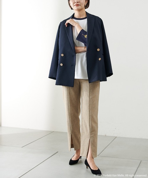 PAPILLONNER（パピヨネ）の「【OT】コラボラグランロンT（Tシャツ/カットソー・レディース・ネイビー/ブラック・FREE）」の20枚目の写真