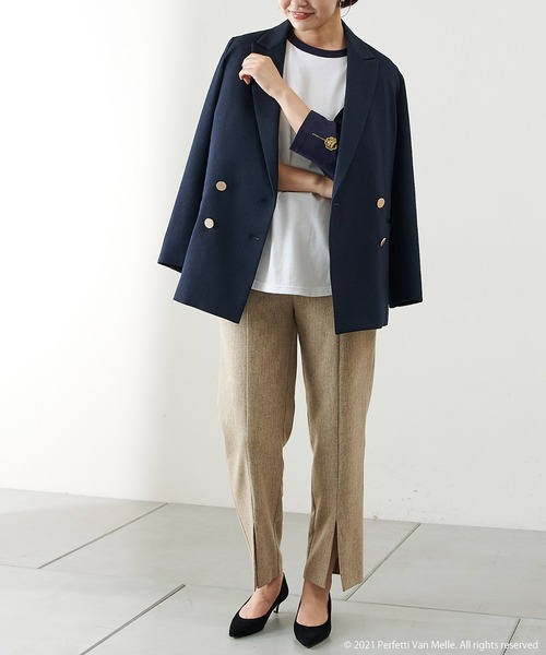 PAPILLONNER（パピヨネ）の「【OT】コラボラグランロンT（Tシャツ/カットソー・レディース・ネイビー/ブラック・FREE）」の21枚目の写真