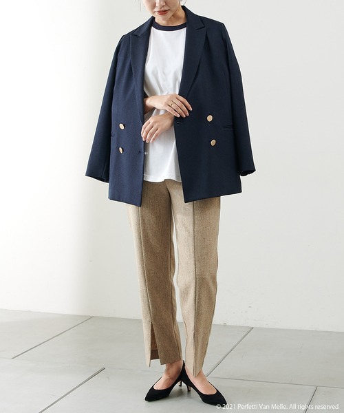 PAPILLONNER（パピヨネ）の「【OT】コラボラグランロンT（Tシャツ/カットソー・レディース・ネイビー/ブラック・FREE）」の22枚目の写真