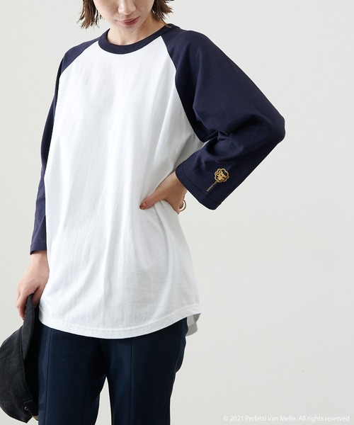 PAPILLONNER（パピヨネ）の「【OT】コラボラグランロンT（Tシャツ/カットソー・レディース・ネイビー/ブラック・FREE）」の7枚目の写真