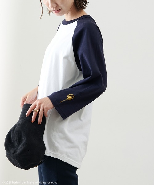 PAPILLONNER（パピヨネ）の「【OT】コラボラグランロンT（Tシャツ/カットソー・レディース・ネイビー/ブラック・FREE）」の9枚目の写真