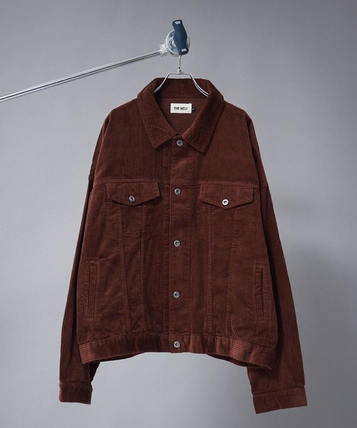 THE HITSS（ヒッツ）の「【THE HITSS】太コール ショート丈 Gジャン［セットアップ対応］（ブルゾン・メンズ・カーキ/ブラック/ブラウン・M/L）」の2枚目の写真