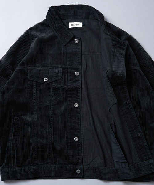 THE HITSS（ヒッツ）の「【THE HITSS】太コール ショート丈 Gジャン［セットアップ対応］（ブルゾン・メンズ・カーキ/ブラック/ブラウン・M/L）」の7枚目の写真