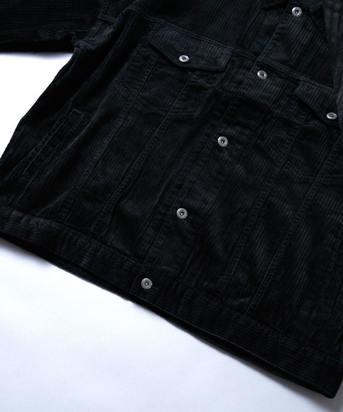 THE HITSS（ヒッツ）の「【THE HITSS】太コール ショート丈 Gジャン［セットアップ対応］（ブルゾン・メンズ・カーキ/ブラック/ブラウン・M/L）」の12枚目の写真