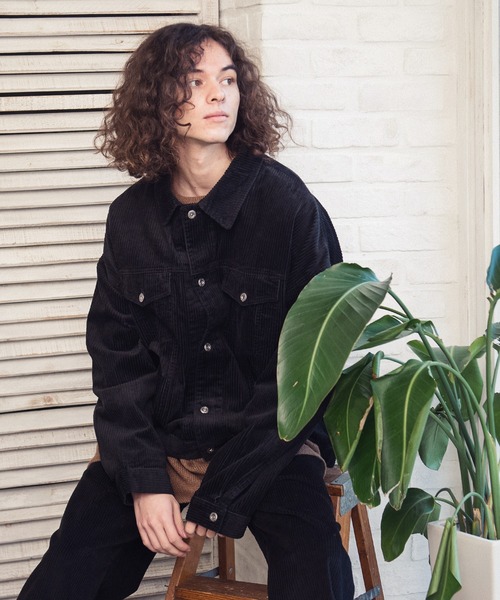 THE HITSS（ヒッツ）の「【THE HITSS】太コール ショート丈 Gジャン［セットアップ対応］（ブルゾン・メンズ・カーキ/ブラック/ブラウン・M/L）」の13枚目の写真