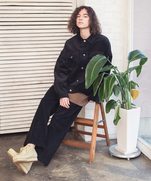 THE HITSS（ヒッツ）の「【THE HITSS】太コール ショート丈 Gジャン［セットアップ対応］（ブルゾン・メンズ・カーキ/ブラック/ブラウン・M/L）」の14枚目の写真