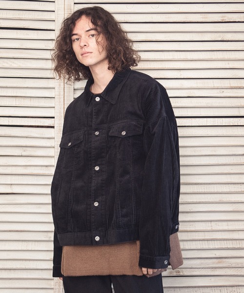 THE HITSS（ヒッツ）の「【THE HITSS】太コール ショート丈 Gジャン［セットアップ対応］（ブルゾン・メンズ・カーキ/ブラック/ブラウン・M/L）」の16枚目の写真