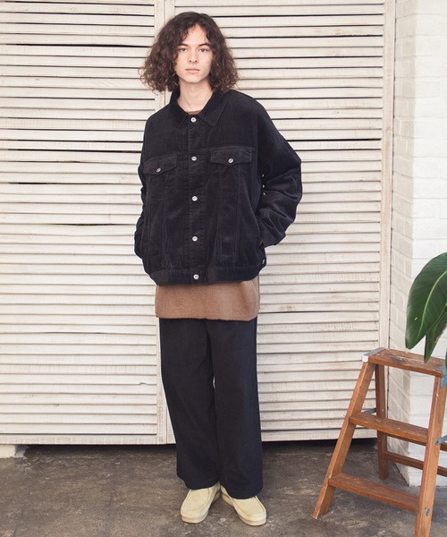 THE HITSS（ヒッツ）の「【THE HITSS】太コール ショート丈 Gジャン［セットアップ対応］（ブルゾン・メンズ・カーキ/ブラック/ブラウン・M/L）」の17枚目の写真