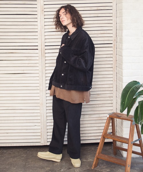 THE HITSS（ヒッツ）の「【THE HITSS】太コール ショート丈 Gジャン［セットアップ対応］（ブルゾン・メンズ・カーキ/ブラック/ブラウン・M/L）」の18枚目の写真