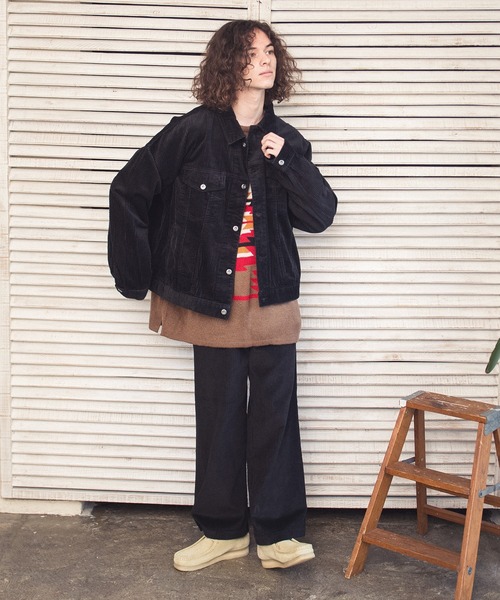 THE HITSS（ヒッツ）の「【THE HITSS】太コール ショート丈 Gジャン［セットアップ対応］（ブルゾン・メンズ・カーキ/ブラック/ブラウン・M/L）」の22枚目の写真