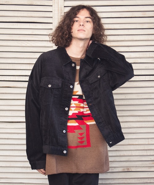 THE HITSS（ヒッツ）の「【THE HITSS】太コール ショート丈 Gジャン［セットアップ対応］（ブルゾン・メンズ・カーキ/ブラック/ブラウン・M/L）」の21枚目の写真