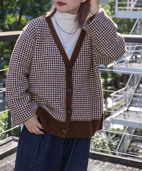 kutir（クティール）の「柄アソートカーディガン（カーディガン/ボレロ・レディース・ブラック/ブラウン/グレー/オフホワイト/グリーン/ライトグリーン/ボルドー・FREE）」の5枚目の写真