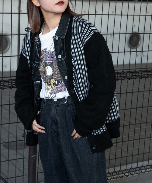 kutir（クティール）の「柄アソートカーディガン（カーディガン/ボレロ・レディース・ブラック/ブラウン/グレー/オフホワイト/グリーン/ライトグリーン/ボルドー・FREE）」の3枚目の写真