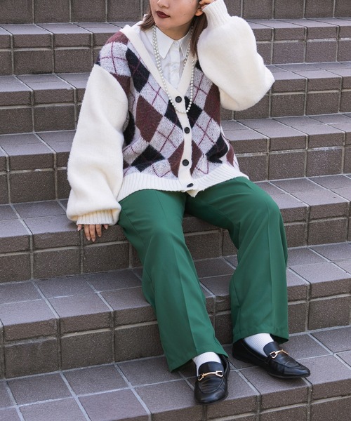 kutir（クティール）の「柄アソートカーディガン（カーディガン/ボレロ・レディース・ブラック/ブラウン/グレー/オフホワイト/グリーン/ライトグリーン/ボルドー・FREE）」の16枚目の写真