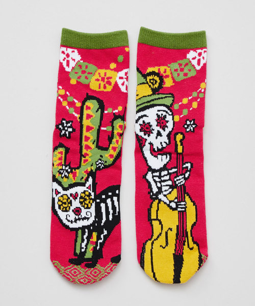 チャイハネ（チャイハネ）の「【チャイハネ】キャラミドルソックス23～25cm（ソックス/靴下・レディース・レッド/ブルー/イエロー/パープル/ボルドー/オリーブ/ブラック/ホワイト/タイガーカモ/カラフル/レインボー/その他1/その他15/その他4/レッド系その他/オレンジ/その他2/その他3・FREE）」の9枚目の写真