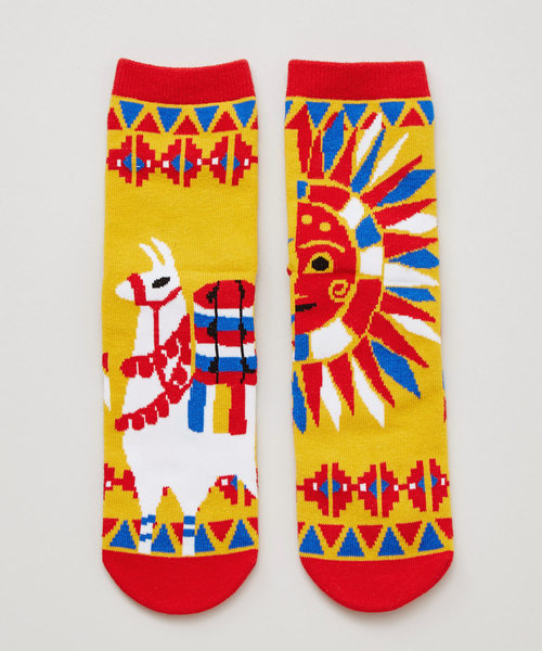 チャイハネ（チャイハネ）の「【チャイハネ】キャラミドルソックス23～25cm（ソックス/靴下・レディース・レッド/ブルー/イエロー/パープル/ボルドー/オリーブ/ブラック/ホワイト/タイガーカモ/カラフル/レインボー/その他1/その他15/その他4/レッド系その他/オレンジ/その他2/その他3・FREE）」の10枚目の写真