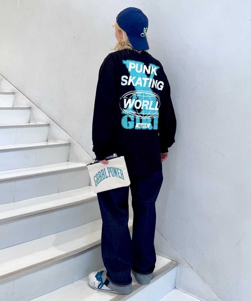 X-girl(エックスガール)の「CANVAS POUCH 2P SET(ポーチ・レディース・ホワイト/ブラック・ONE SIZE)」の20枚目の写真