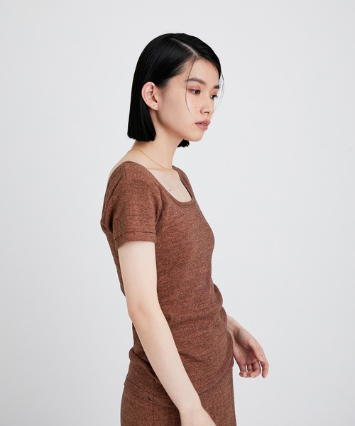 MILLER（ミラー）の「【Miller for ADAM ET ROPE'】別注Cup付Half Sleeve Tee（Tシャツ/カットソー・レディース・オレンジ/ブラック/グリーン・FREE）」の3枚目の写真