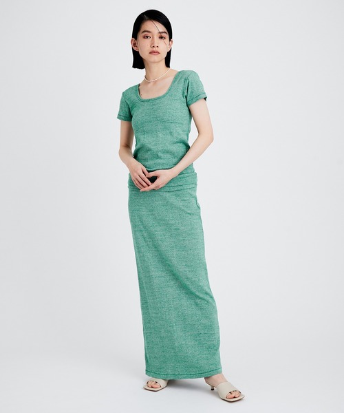 MILLER（ミラー）の「【Miller for ADAM ET ROPE'】別注Cup付Half Sleeve Tee（Tシャツ/カットソー・レディース・オレンジ/ブラック/グリーン・FREE）」の8枚目の写真