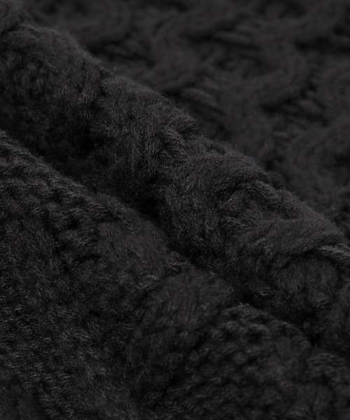 ADAM ET ROPE'(アダムエロペ)の「【アウトレット店舗・WEB限定】パッチワークケーブルプルオーバー(ニット/セーター・レディース・ライトグリーン/オフホワイト/ブラック・FREE)」の12枚目の写真