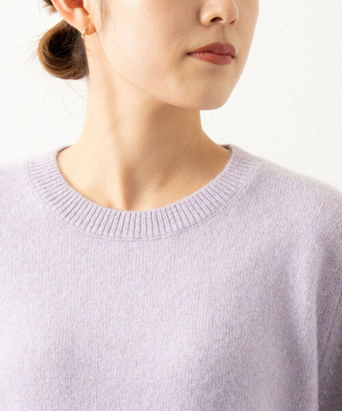 NOLLEY’S（ノーリーズ）の「ラクーン混クルーネックプルオーバーニット（ニット/セーター・レディース・ブラック/ベージュ/ラベンダー・38）」の16枚目の写真