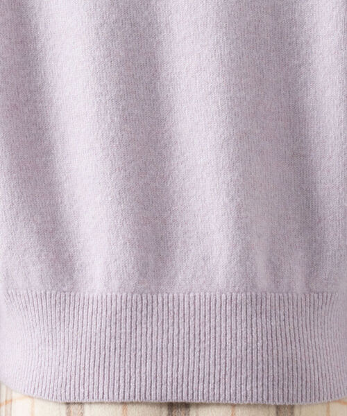 NOLLEY’S（ノーリーズ）の「ラクーン混クルーネックプルオーバーニット（ニット/セーター・レディース・ブラック/ベージュ/ラベンダー・38）」の11枚目の写真