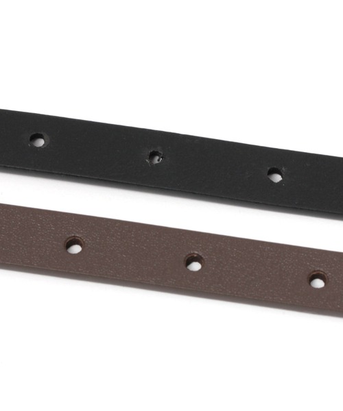 LEPSIM（レプシィム）の「シンプルバックルベルト　259283（ベルト・レディース・ブラウン/ブラック・ONE SIZE）」の5枚目の写真