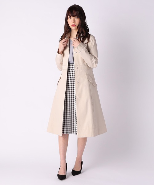 LAISSE PASSE（レッセパッセ）の「レディステンカラーコート（ステンカラーコート・レディース・ピンクベージュ/ベージュ・SMALL/MEDIUM）」の15枚目の写真