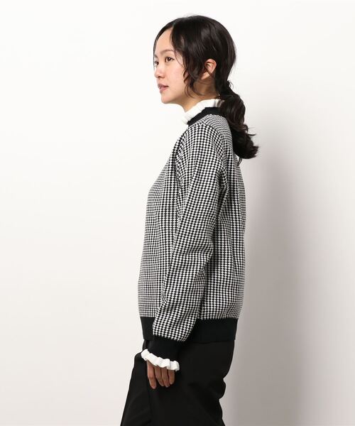 Clice de Paris(クリシェドゥパリス)の「K/ツートンフリルニット(ニット/セーター・レディース・ブラック/レッド・ONESIZE)」の3枚目の写真