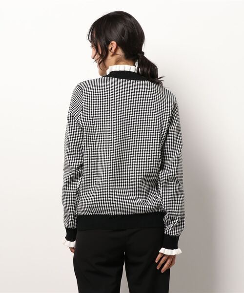Clice de Paris(クリシェドゥパリス)の「K/ツートンフリルニット(ニット/セーター・レディース・ブラック/レッド・ONESIZE)」の4枚目の写真
